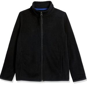 Amazon Essentials Boys Black Full Zip Fleece Jacket – Size 12 NWT